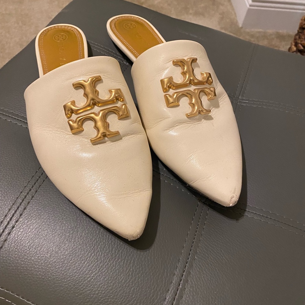 Tory Burch Eleanor Mule - Cream - fit like size 9